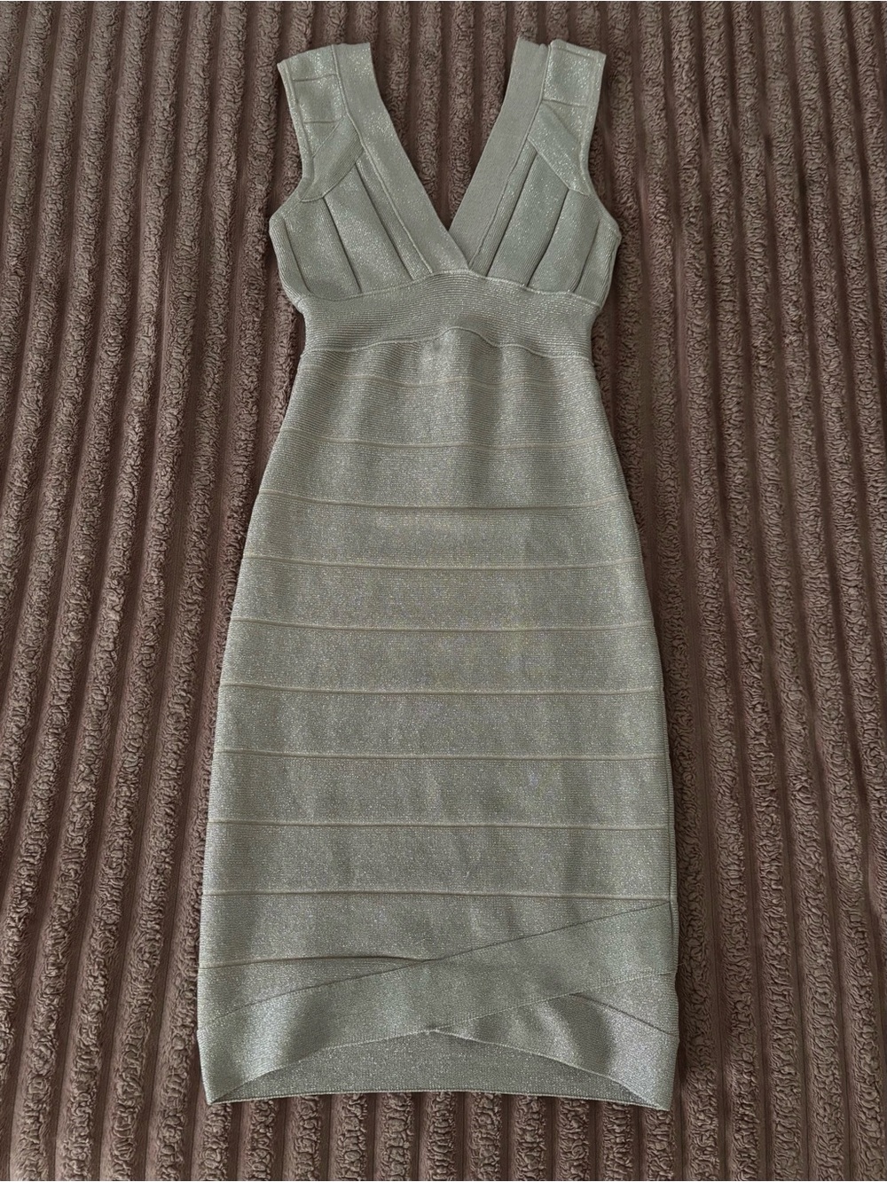 Sparkly Silver Guess Bandage Dress SZ XS